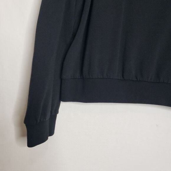PINK Victoria's Secret Black Funnel Neck Pullover Sweatshirt Women's Size Small - Picture 3 of 8